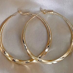 Macy's 18 Karat Gold -plated Hoop Earrings